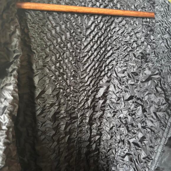 Quilted Green Pink Floral Jacket Wearable Art Bright Print Puff Texture Zip Up - Picture 8 of 8